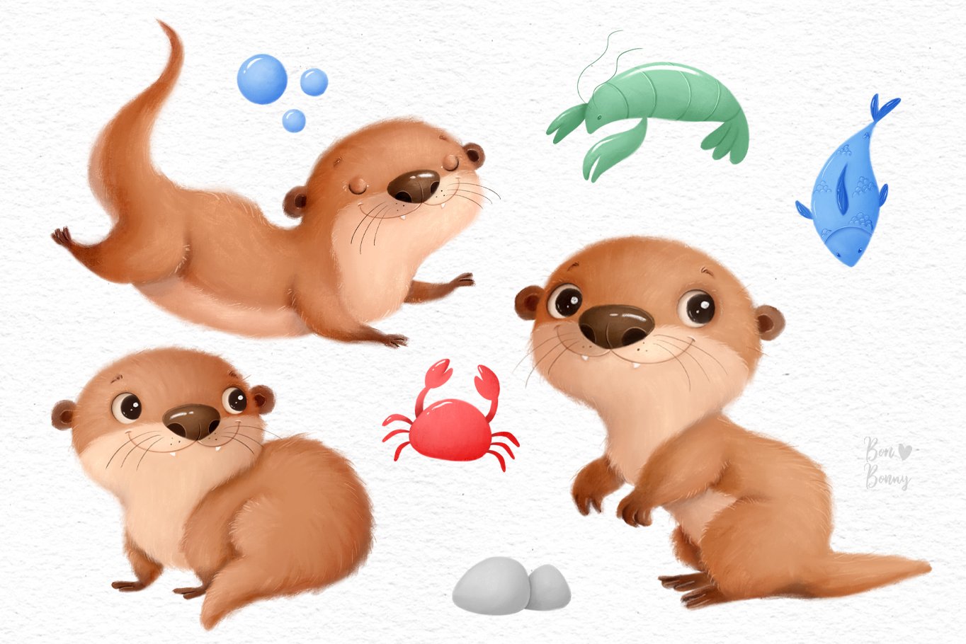 Free clip cute otter, Download Free clip cute otter png images, Free ...