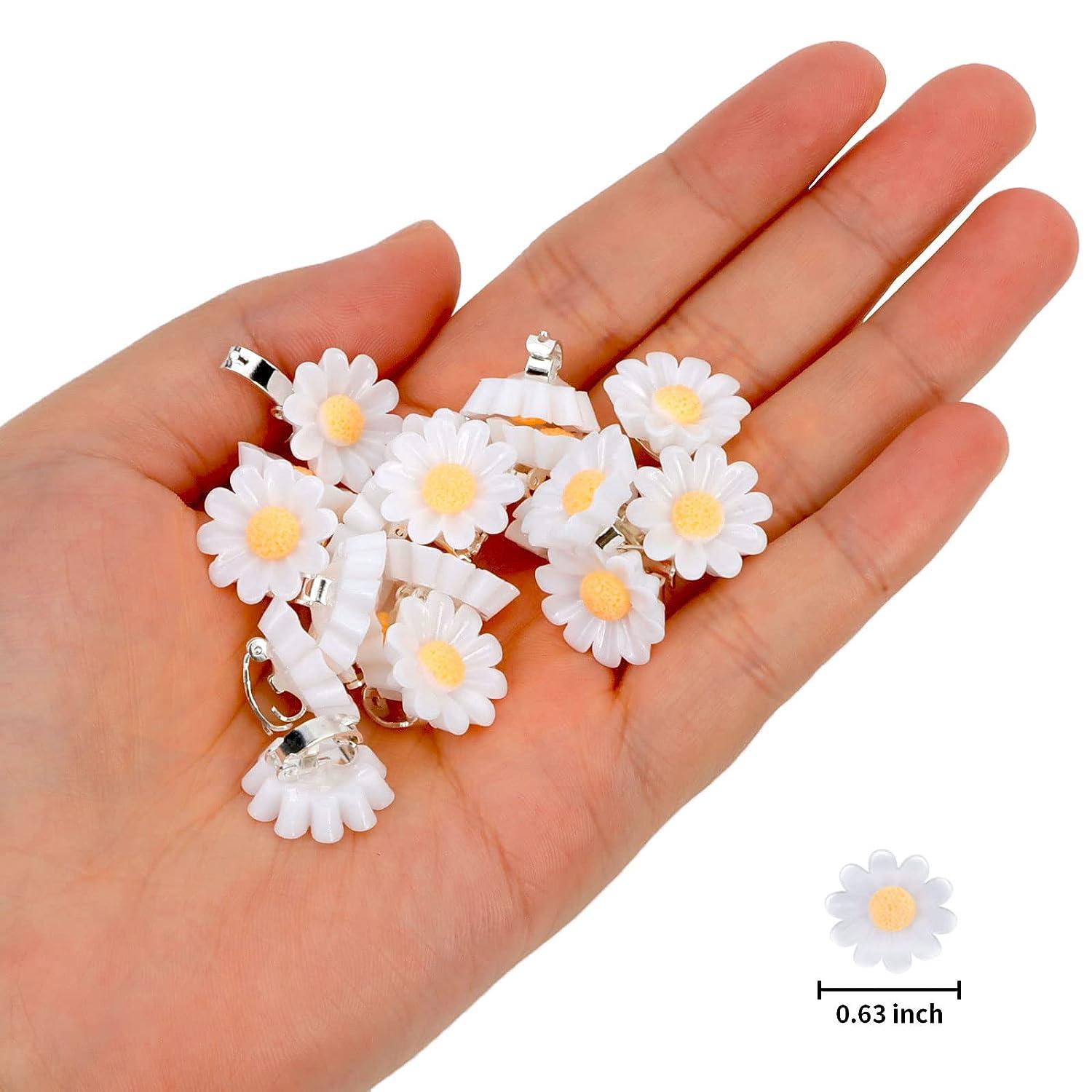 Daisy Flower Hair Clip, Flower Girl Hair Accessories - Clip Art Library