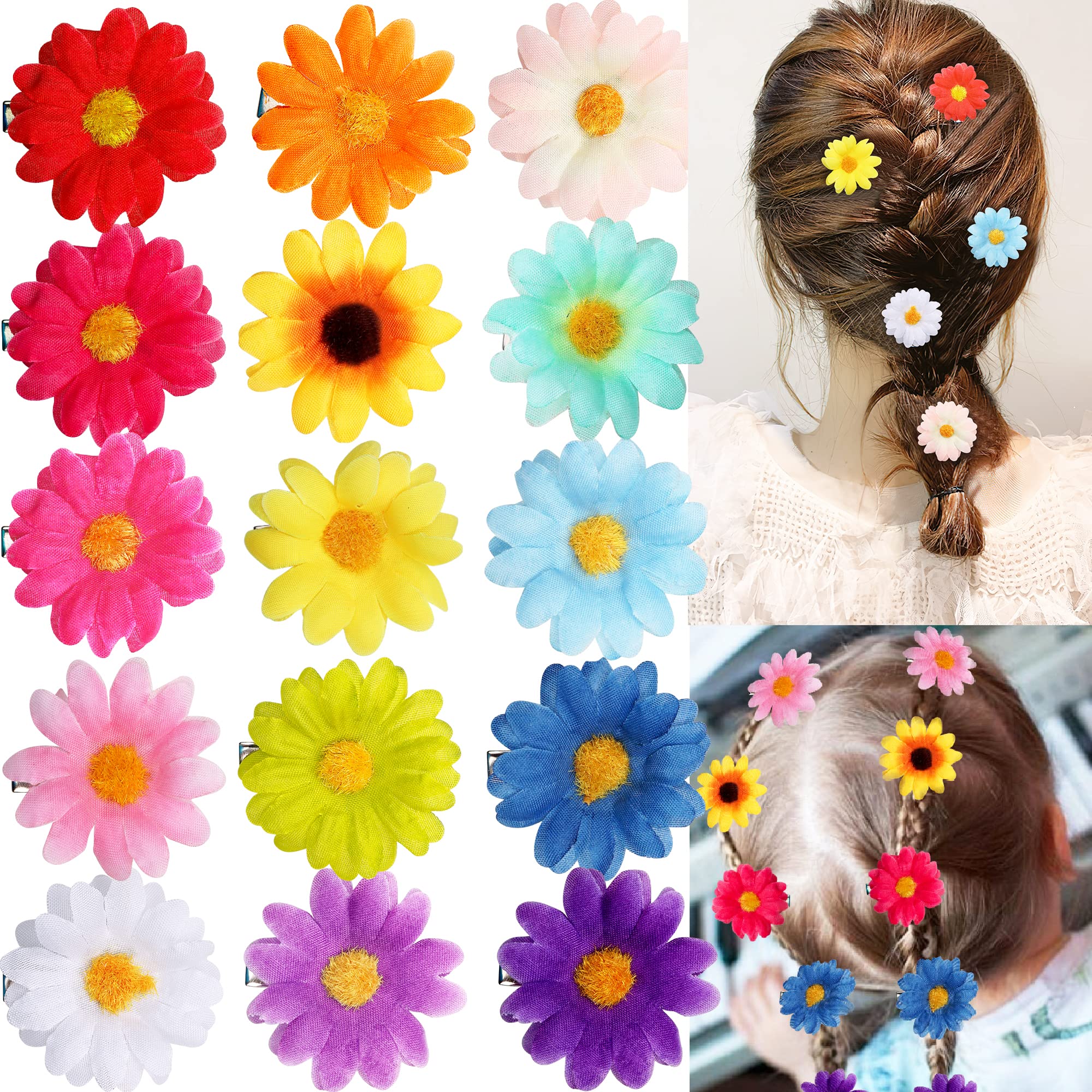 Daisy Flower Hair Clips - 2 Pack - Clip Art Library