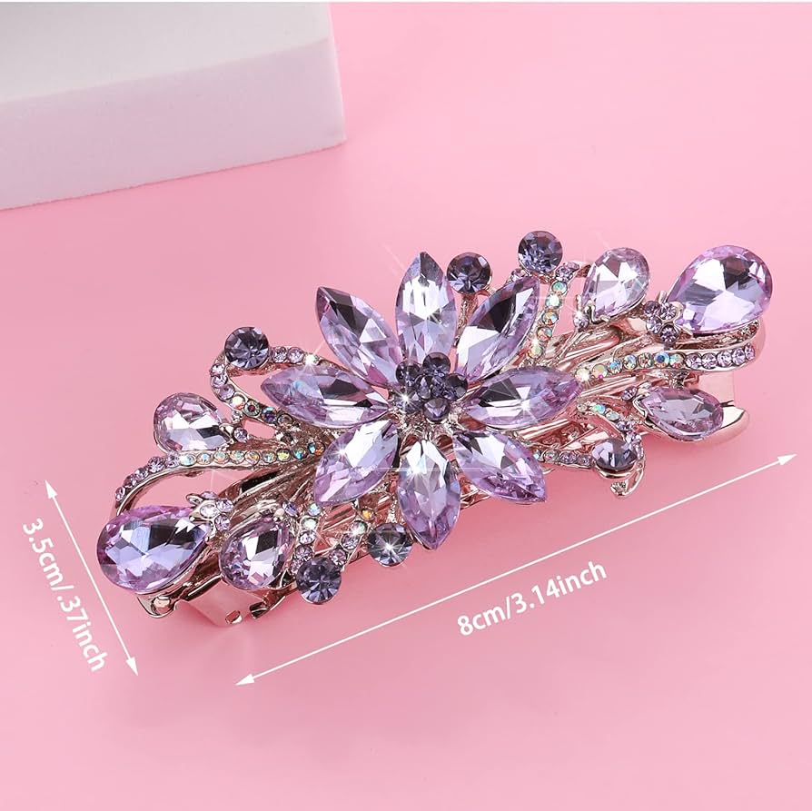 WLLHYF Flower Hair Clips Vintage Hair Clips Rhinestone Style ... - Clip ...