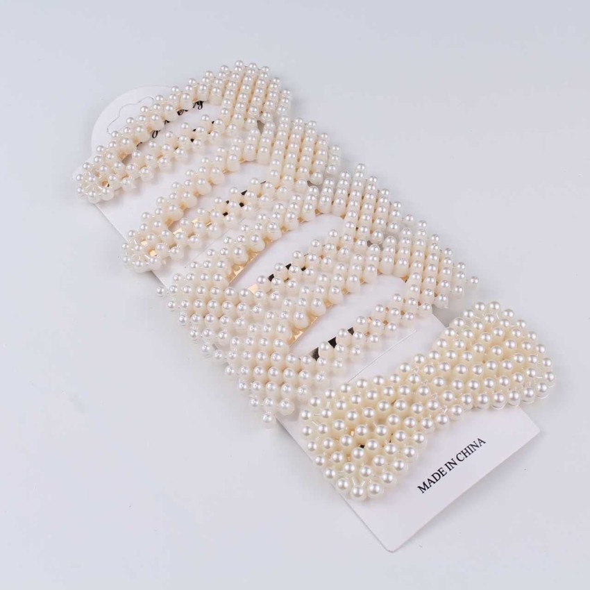 APSAMBR 5 pcs/set Pearl Hair Clip for Women Elegant Korean Design Snap ...