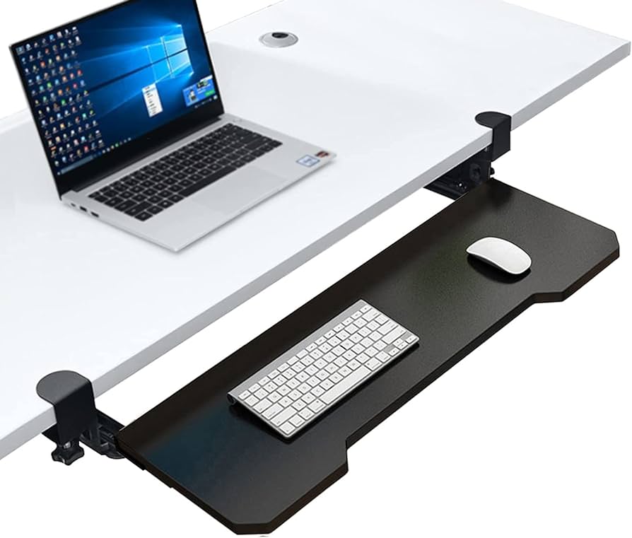 Clip-on Keyboard Tray, Ergonomic Desk Extender - For Extra Workspace ...