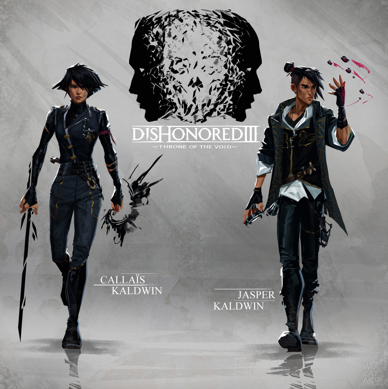 max kay art — Cleaned up some art of an old Dishonored fan... - Clip ...