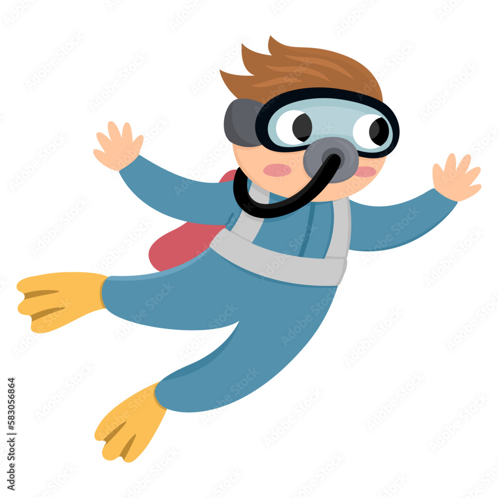 Diver Cartoon Royalty-Free Images, Stock Photos & Pictures ... - Clip ...