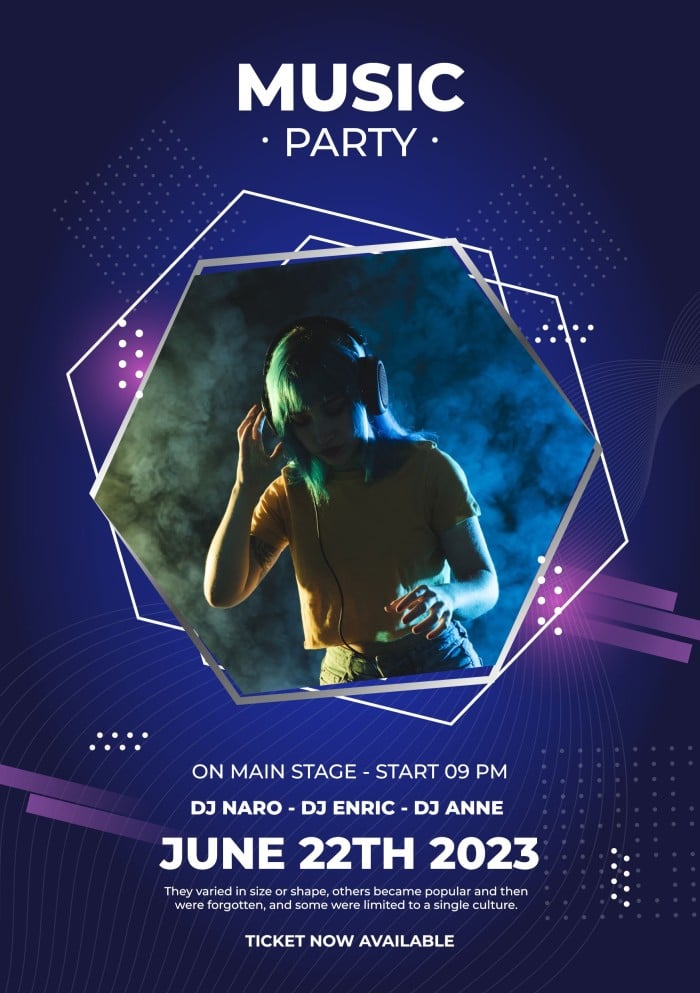 Free DJ Flyer Templates To Design I Wepik - Clip Art Library