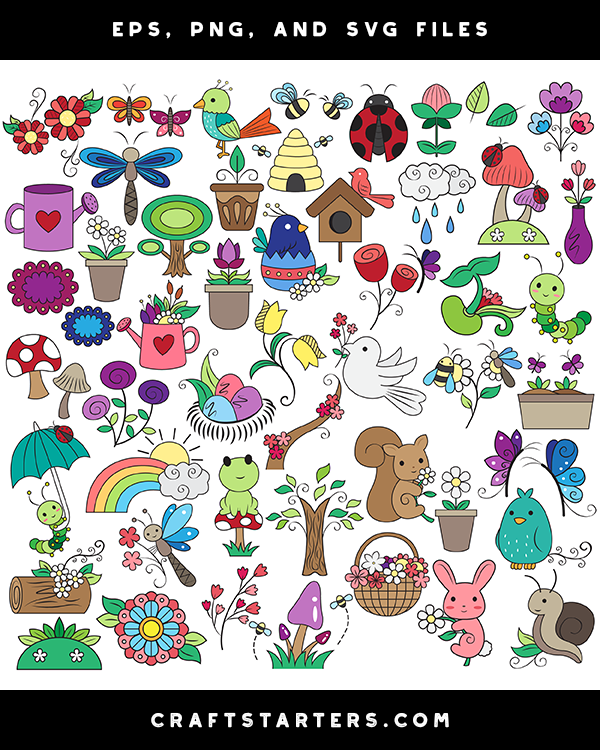 Spring Doodle Clip Art - Clip Art Library