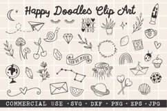 Happy Doodles Hand Drawn Clip Art - Clip Art Library