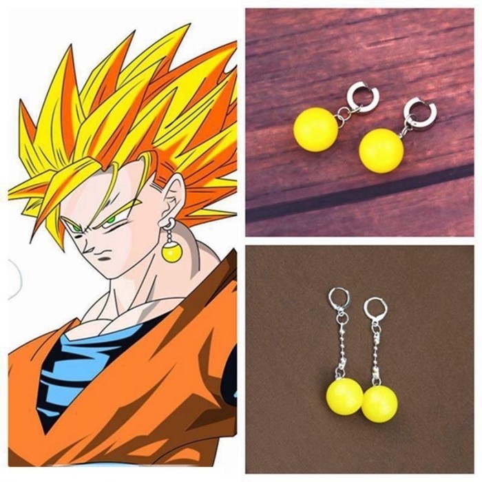 1Pair Anime Dragon Ball Z Potara Earrings Vegetto Son Goku Zamasu ...