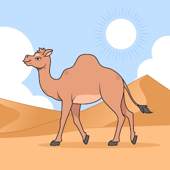 Free clip drawing of animal camel in desert, Download Free clip drawing ...