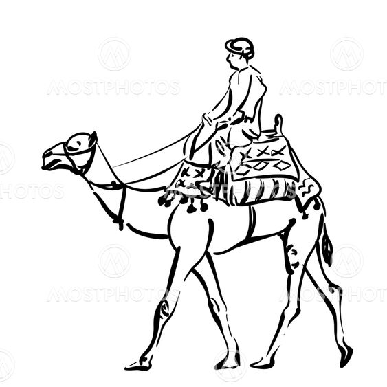 Free clip drawing of animal camel in desert, Download Free clip drawing ...