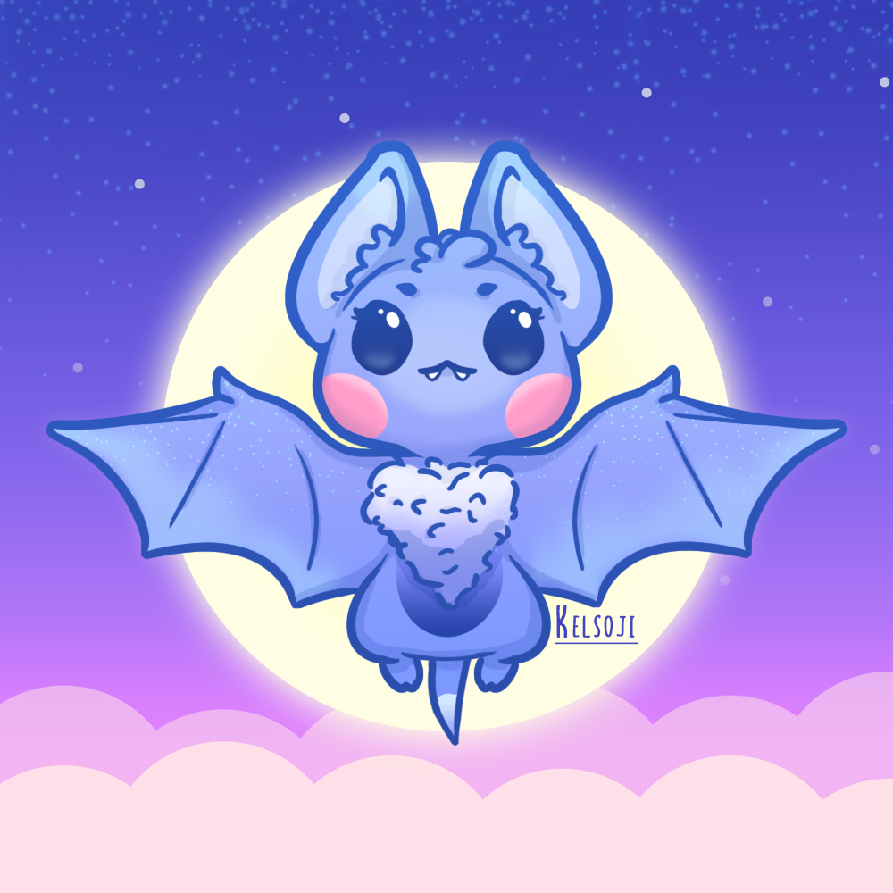 I love bats so much! Here is my new art series based on fruit bats ...