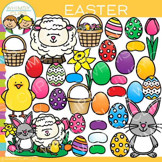 Easter egg clipart, Colorful painted eggs clip art, Easter egg ...