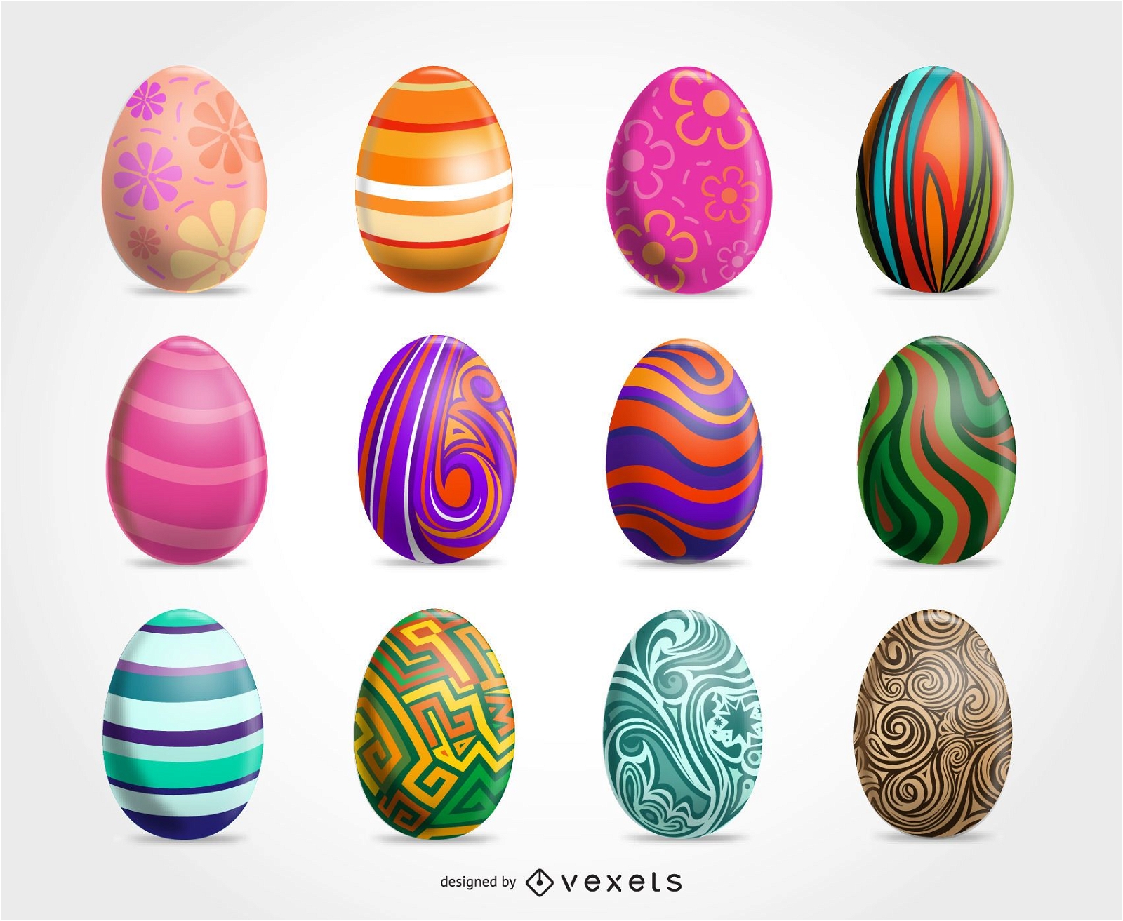 Easter egg clipart, Colorful painted eggs clip art, Easter egg ...