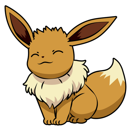 Pokemon Eevee Smile Sticker - Sticker Mania - Clip Art Library