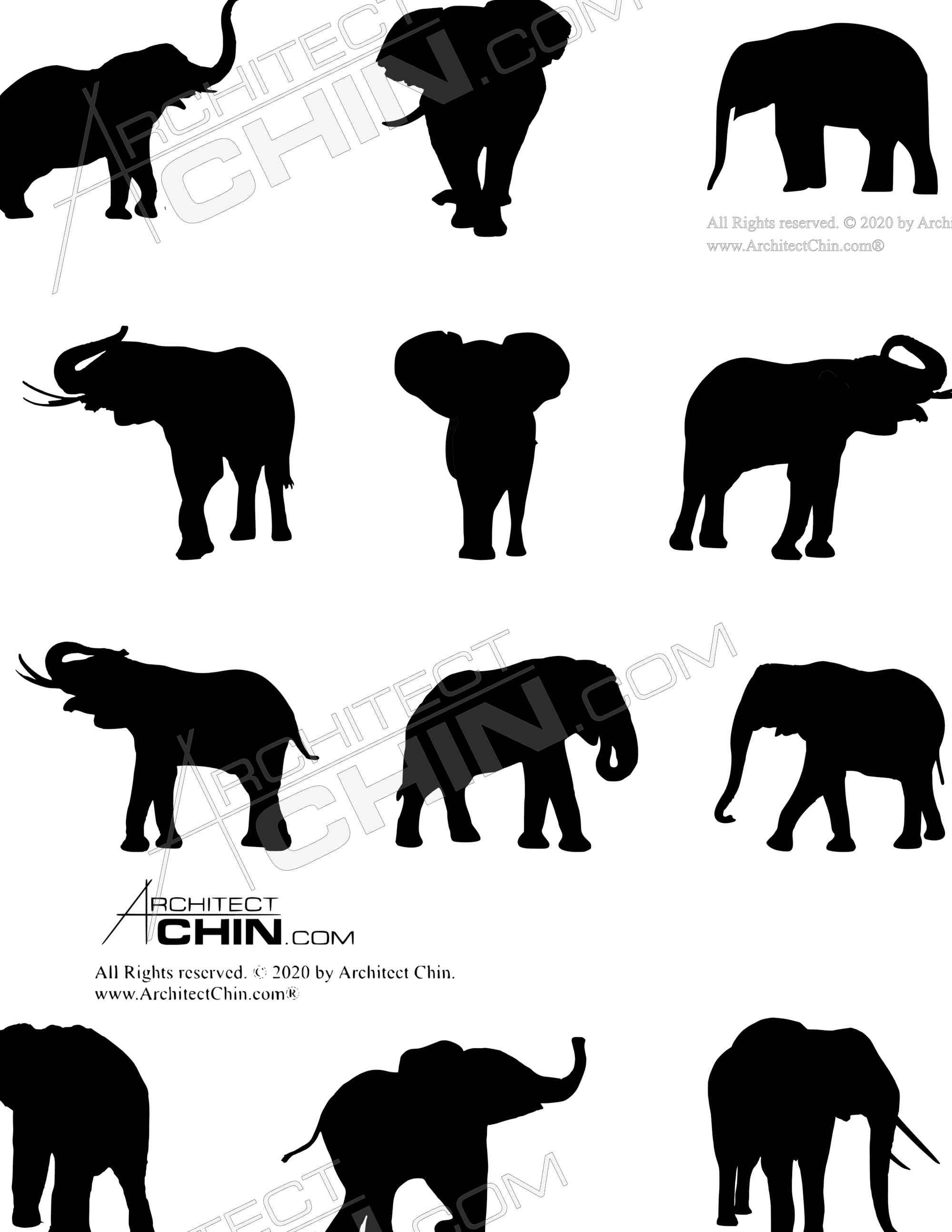 Watercolor Mother & Baby - Elephants - Clip Art & Print - Clip Art Library