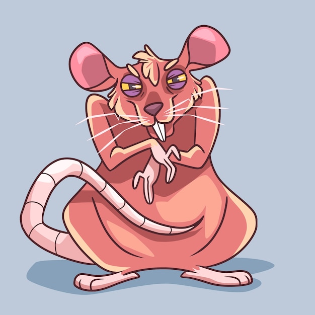 Free Vector | Hand drawn cartoon evil rat illustration - Clip Art Library