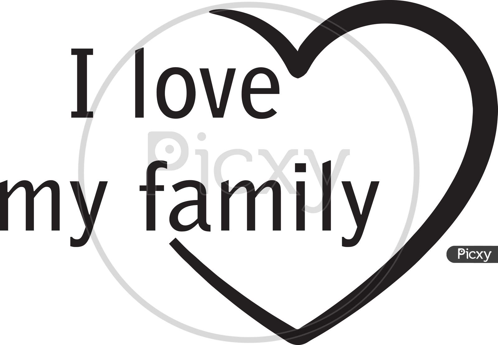 Image of i love my family.clip art.clip art with text and heart ...