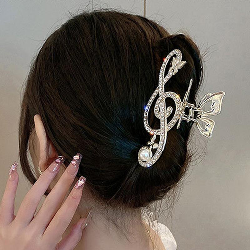 Fancy Hair Clips G Clef Unique Large Claw Hair Clips – Shaketea - Clip ...