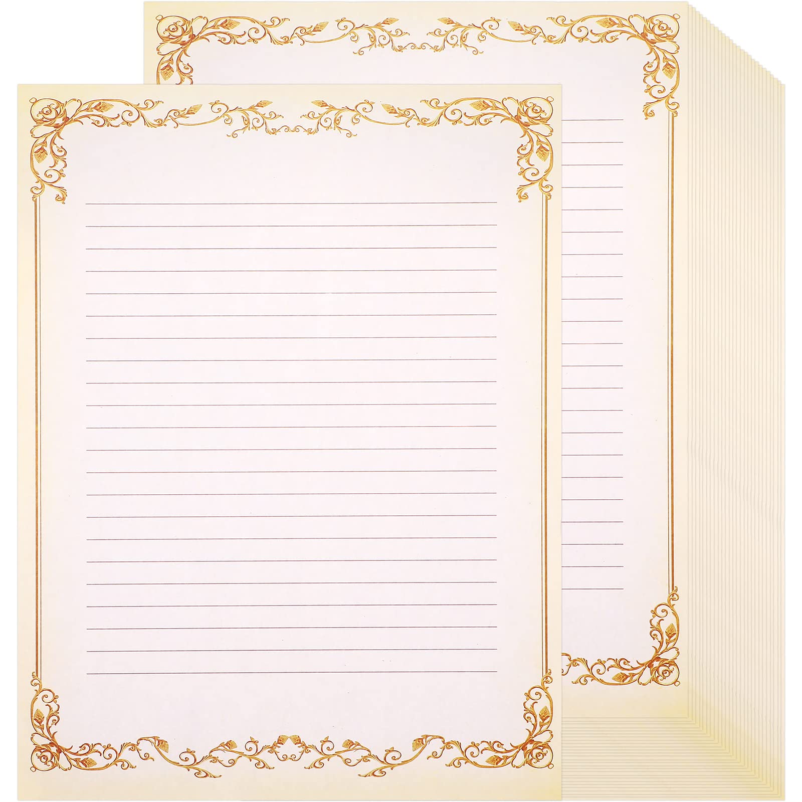 Amazon.com : 200 Sheets Vintage Lined Stationery Paper Letter ...