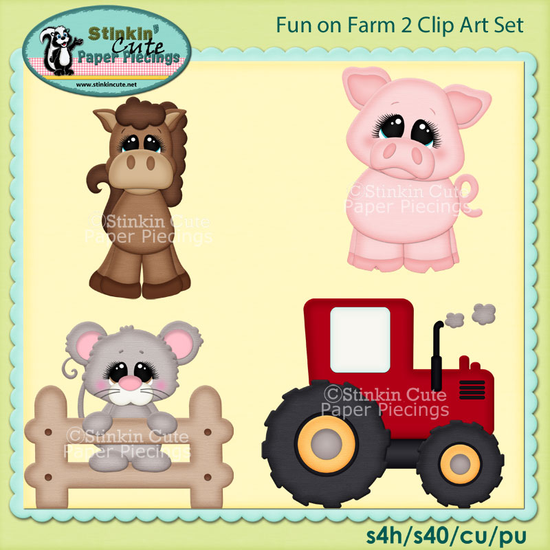 Farm Livin 2 Clip Art Set png pngs jpg jpgs clipart farms horse pig ...