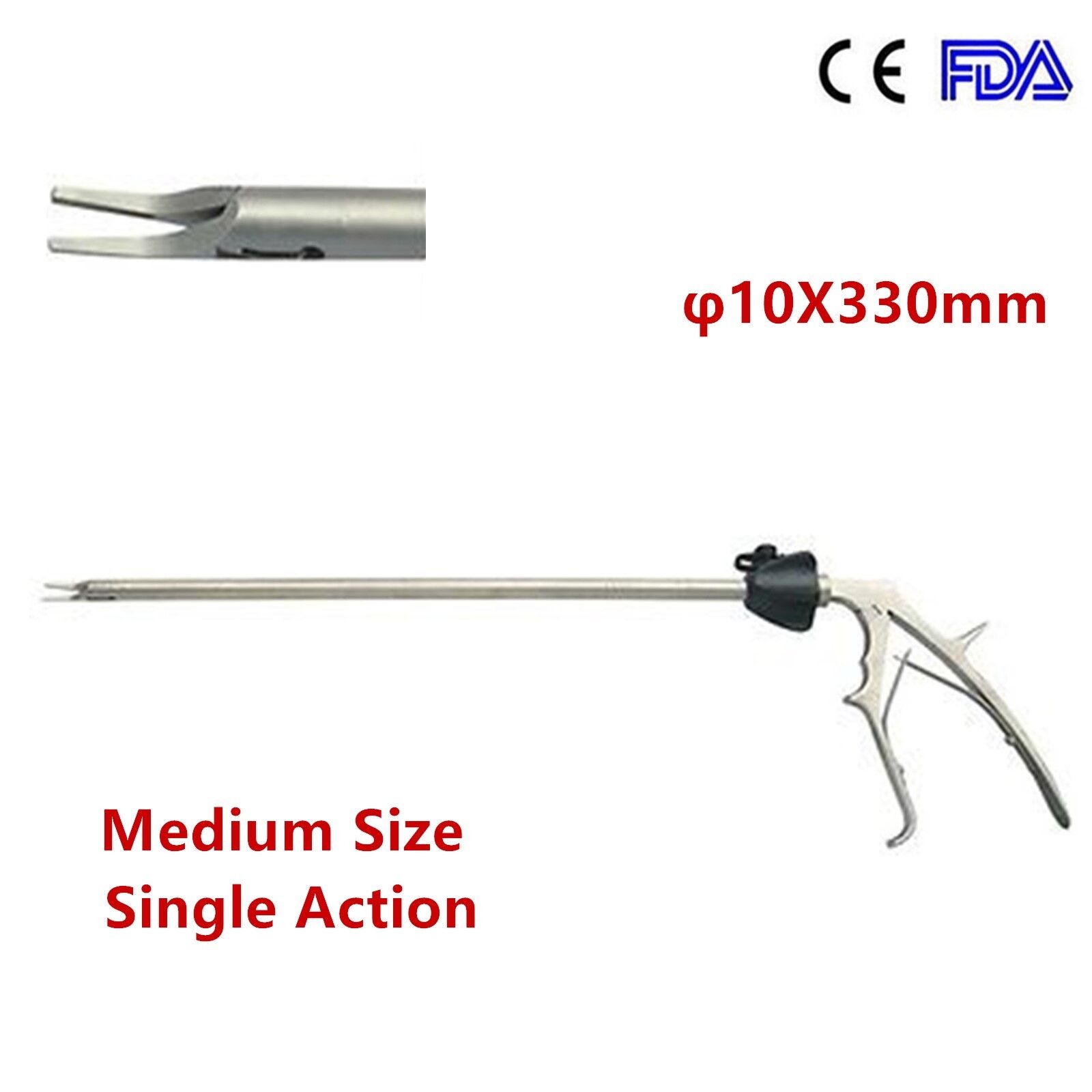 FDA ø10mm Laparoscopic Clip Applier Single Action for Medium Size ...