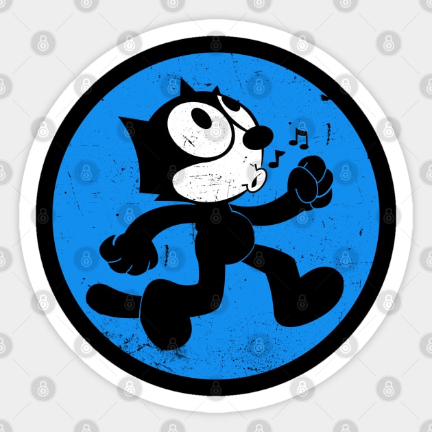 Felix The Cat Walking Whistle - Felix The Cat - Sticker | TeePublic ...