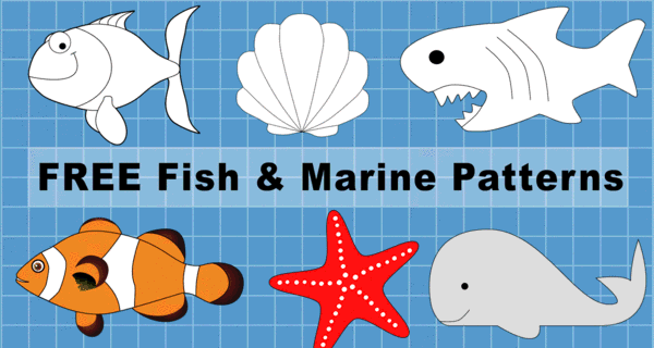 Fish Patterns and Marine Templates (Printable Stencils) – DIY ...