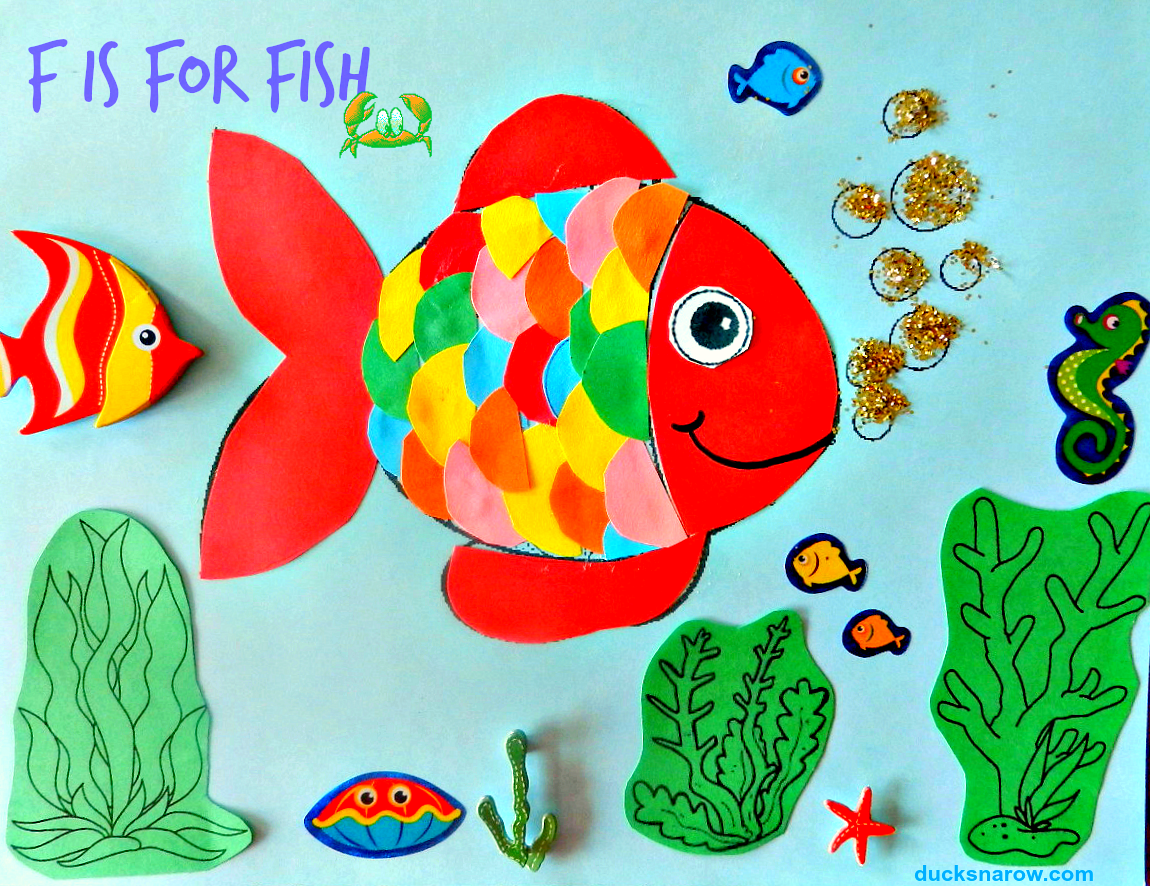 F is for Fish Preschool Craft - May 2024 - Ducks n a Row - Clip Art Library