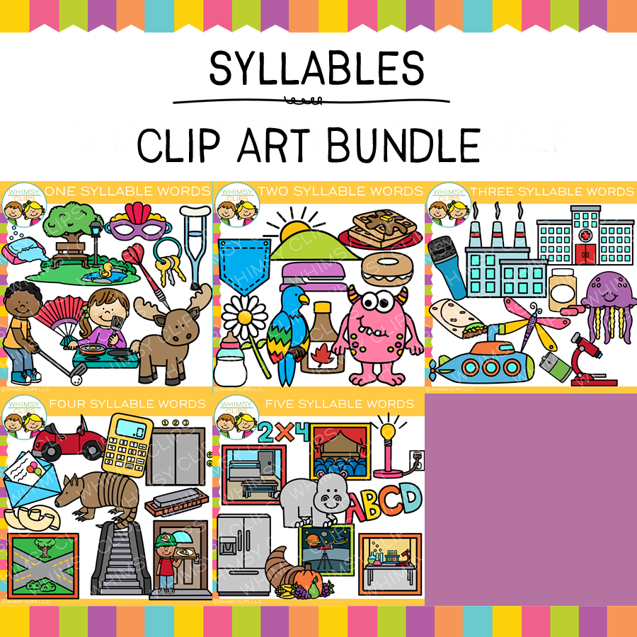 Syllables Clip Art Bundle - Clip Art Library