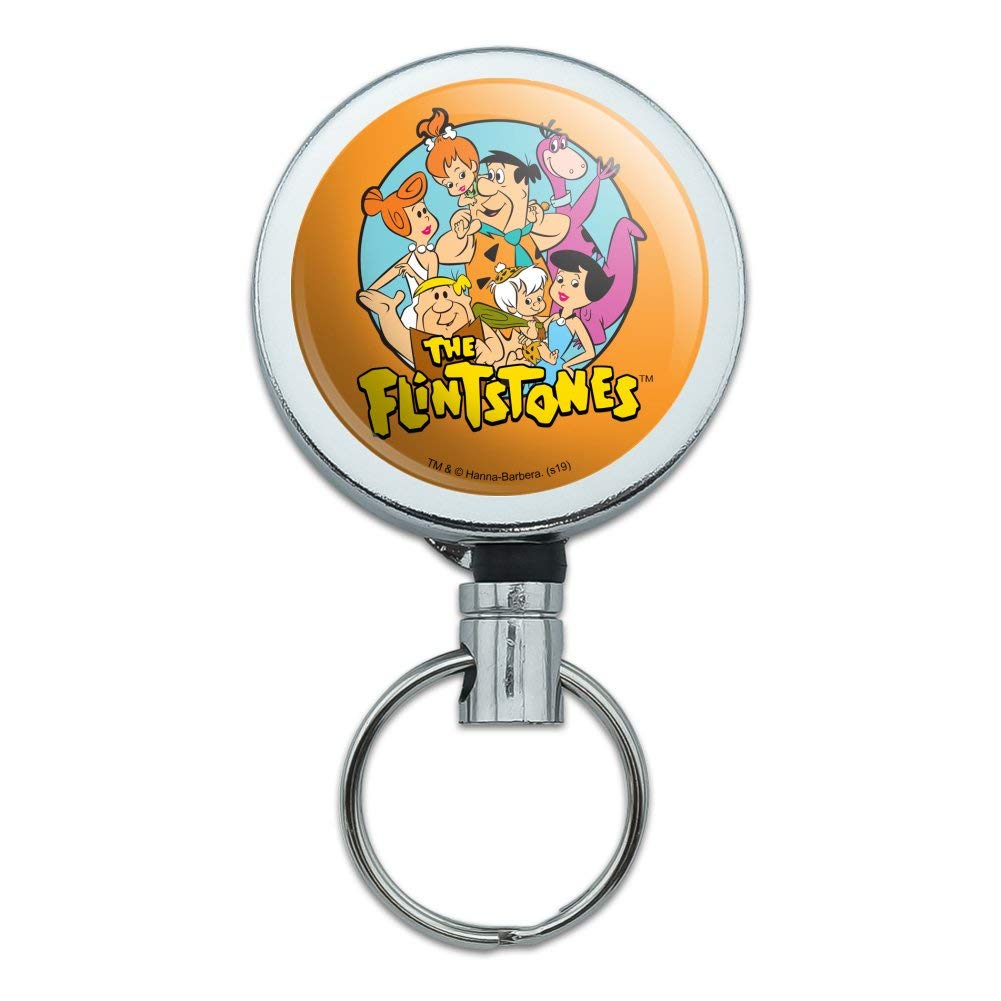 The Flintstones Group Heavy Duty Metal Retractable Reel Id Badge Key