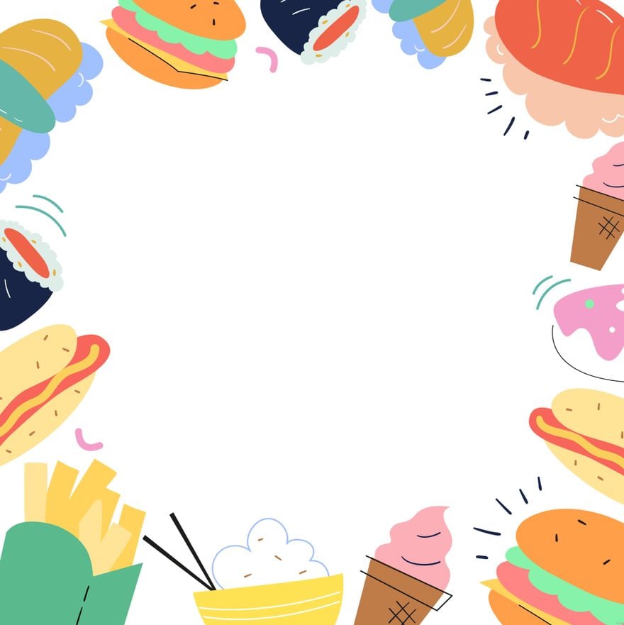 Free Printable Food Page Borders - Clip Art Library