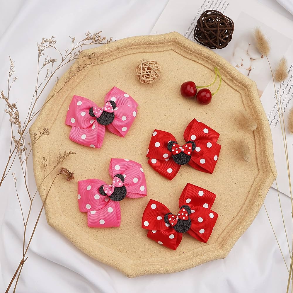 Ayesha Mickey Minnie Ears Hair Clips Mouse Ears for Toddler Girls Mouse ...