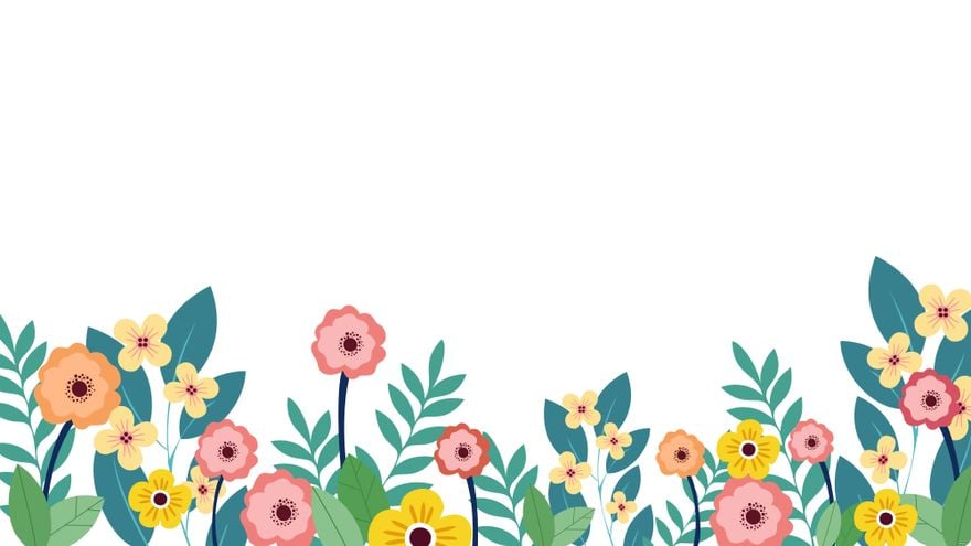 Spring Flower White Background in Illustrator, SVG, JPG, EPS, PNG ...