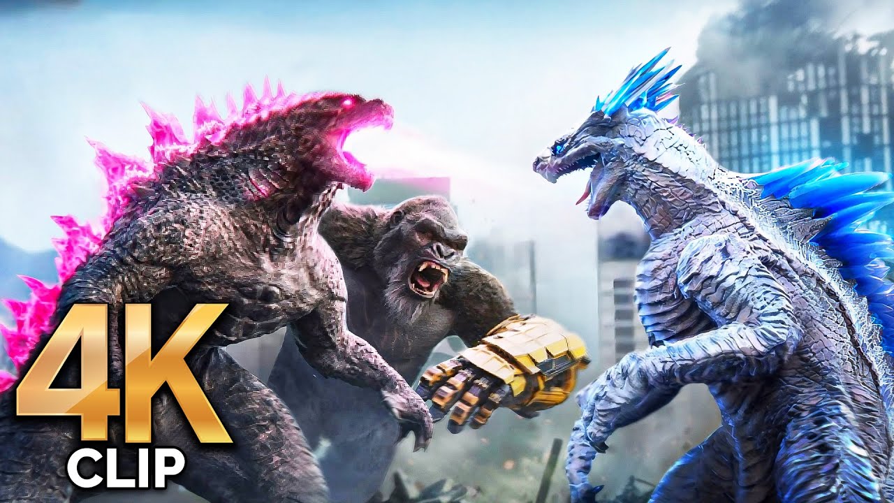 Godzilla & Kong Vs Shimo & Skar King - Fight Scene | GODZILLA X KONG ...