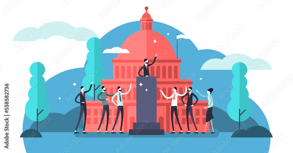 Government illustration, transparent background.Flat tiny ... - Clip ...