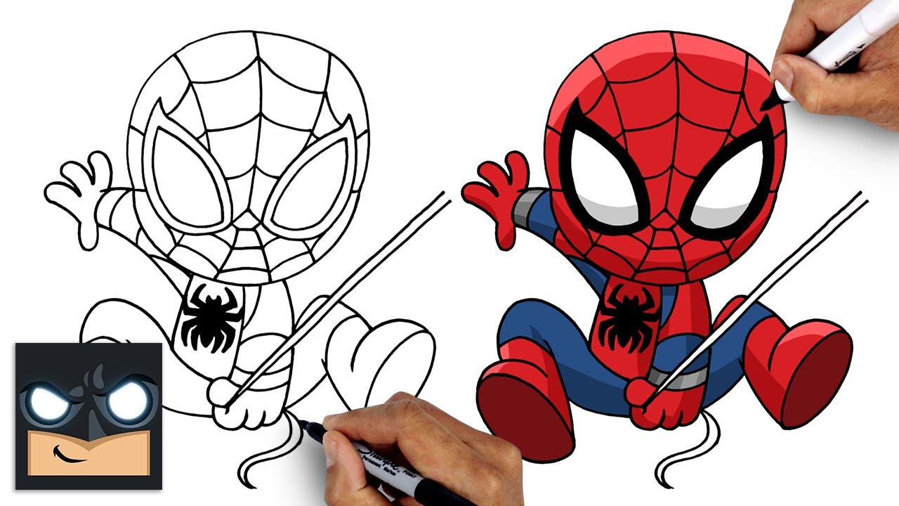 How To Draw Spider Man | Drawing Tutorial (Step by Step) - Clip Art Library