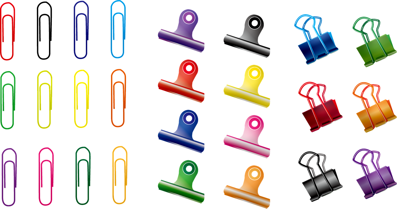 Download free photo of Paper clips, office supplies, clamps ... - Clip ...