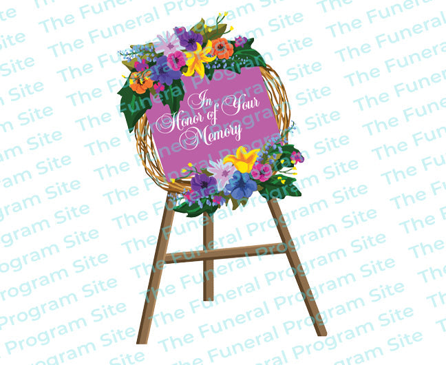 Standing Wreath Ready Made Funeral Clipart Design – Funeral ... - Clip ...