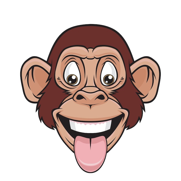 Cartoon Illustration of Funny Monkey Primate Animal Character ...