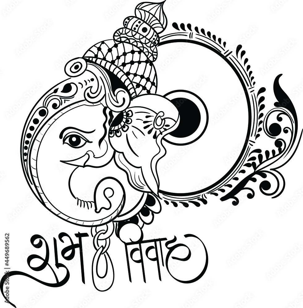 Free clip ganpati line, Download Free clip ganpati line png images ...