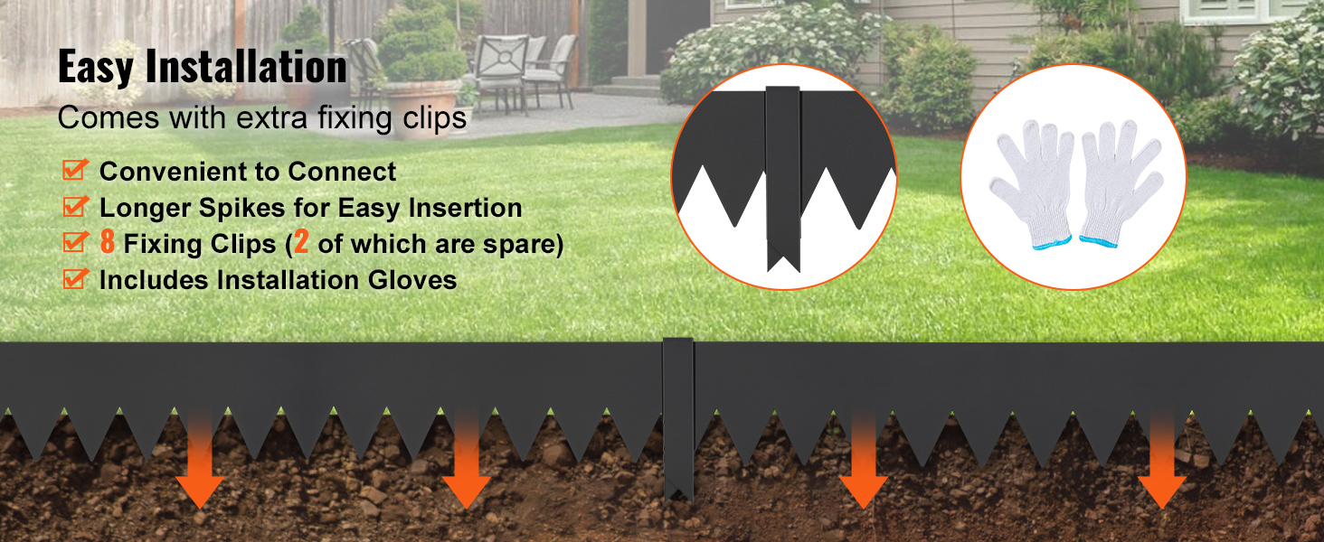 Vevor Steel Landscape Edging Pack Steel Garden Edging Borders Clip Art Library