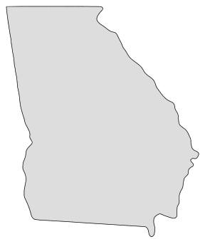 Georgia – Map Outline, Printable State, Shape, Stencil, Pattern ...