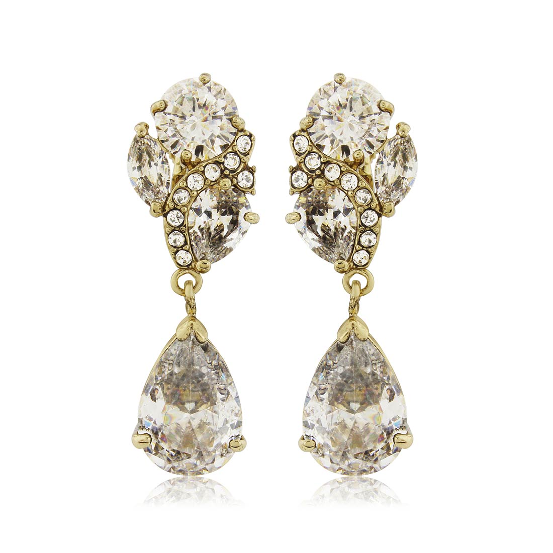 Gilt Treasure Gold Drop Clip On Earrings | Glitzy Secrets - Clip Art ...