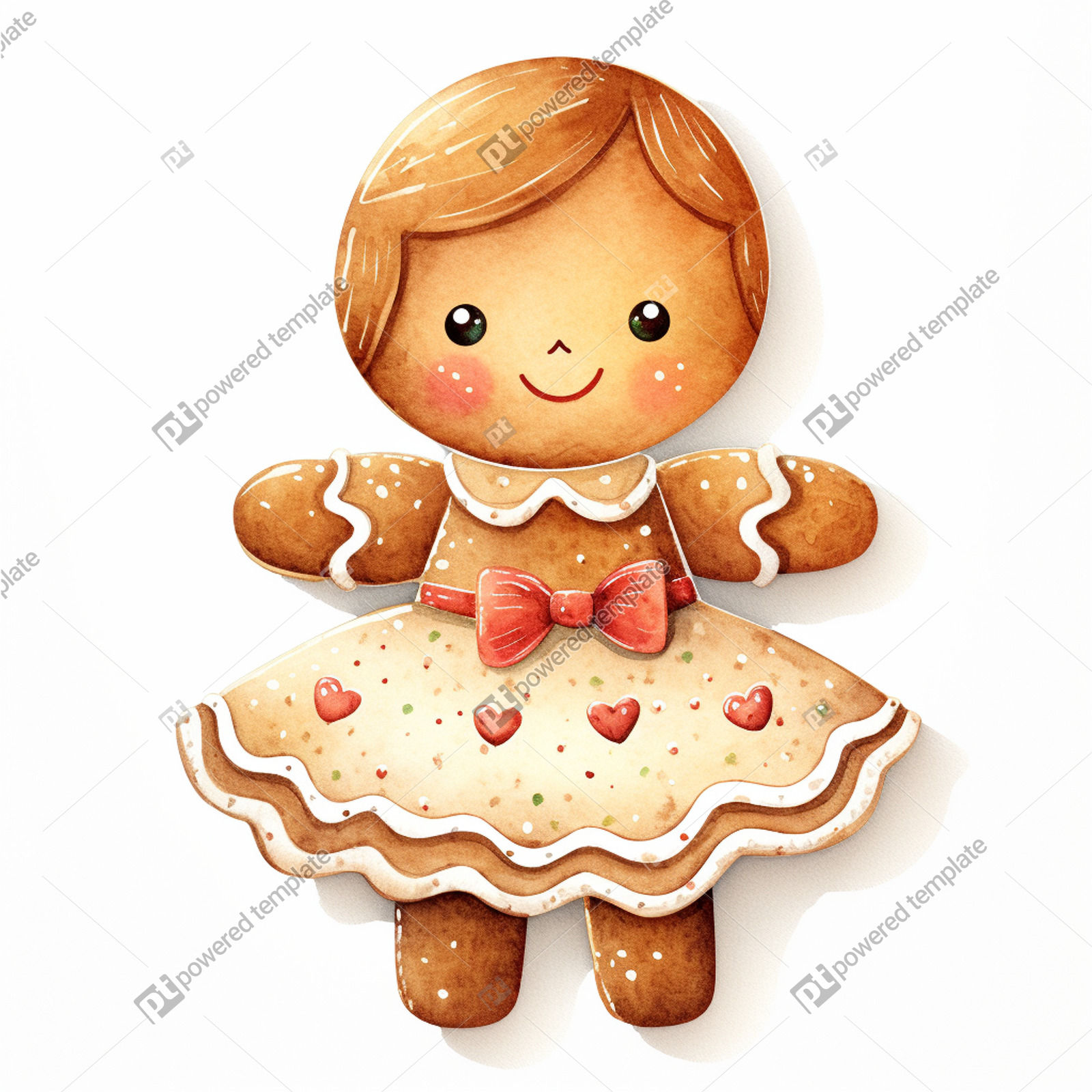 Black and White Gingerbread Girl Clip Art - Black and White ... - Clip ...