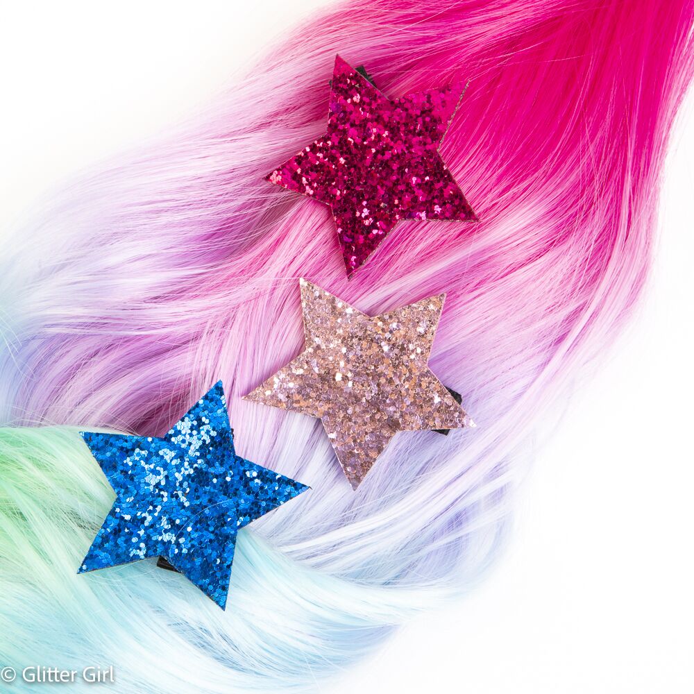 GG Glitter star hair clip – Glitter Girl - Clip Art Library