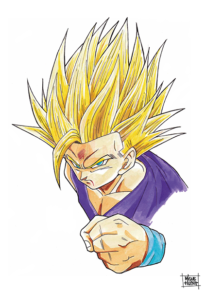 Dessin Gohan Super Saiyan 2 - Clip Art Library