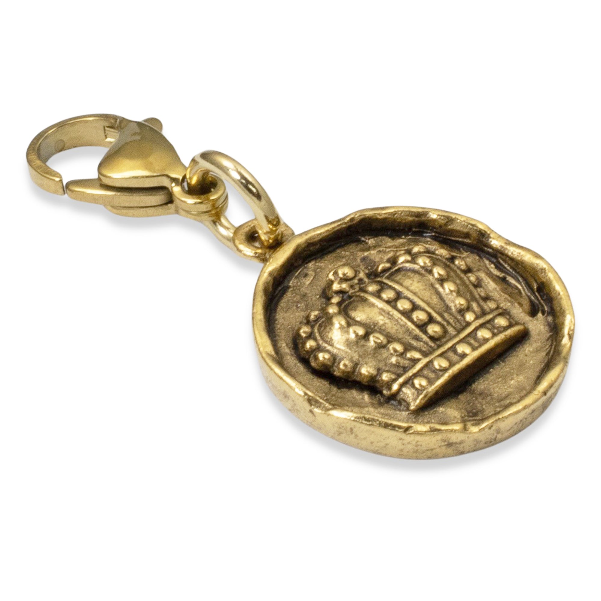 Regal Gold Crown Clip-on Charm, Purse or Keychain Accessory - Clip Art ...