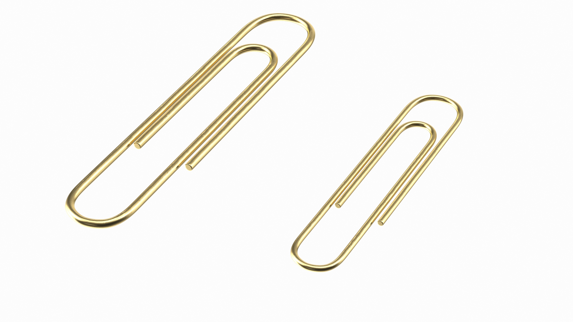 3D Paper Clip Oval Shape Gold - TurboSquid 1861418 - Clip Art Library