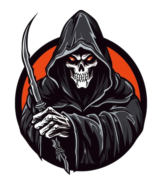 Premium Vector | Grim reaper with a captivating vector clip art ...