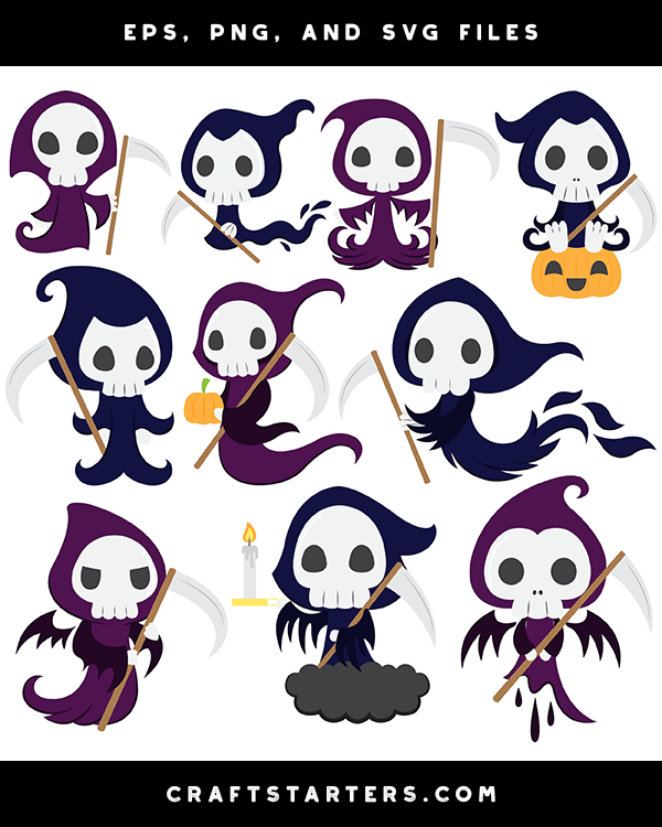 FREE Grim Reaper Clipart (PNG file) | Pearly Arts - Clip Art Library